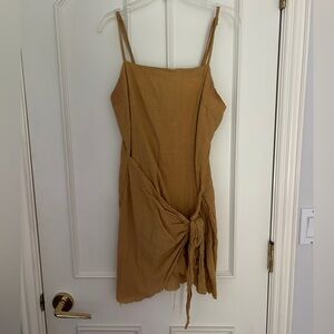 Wild fox boutique Mustard Ylow Wrap Dress with Spaghetti straps